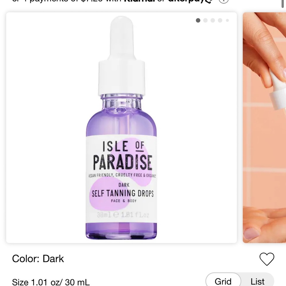 ISLE OF PARADISE SELF TANNING DROPS